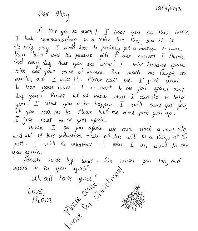 Christmas Letter to Boyfriend Father Of Abigail Hernandez S Boyfriend Jimmy Campbell