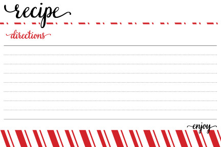 Christmas Recipe Card Template Holiday Egg Nog Recipe Card Template Free Download