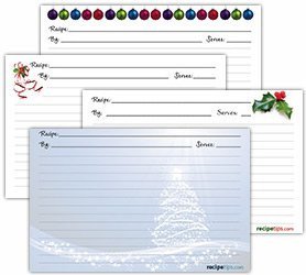 Christmas Recipe Card Template Printable Christmas Recipe Cards How to Cooking Tips