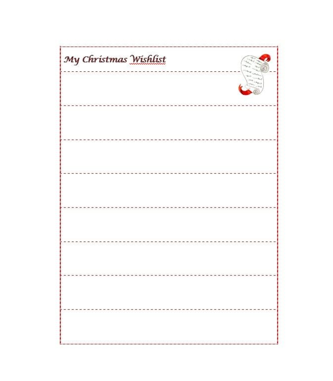 Christmas Wish List Template 43 Printable Christmas Wish List Templates &amp; Ideas