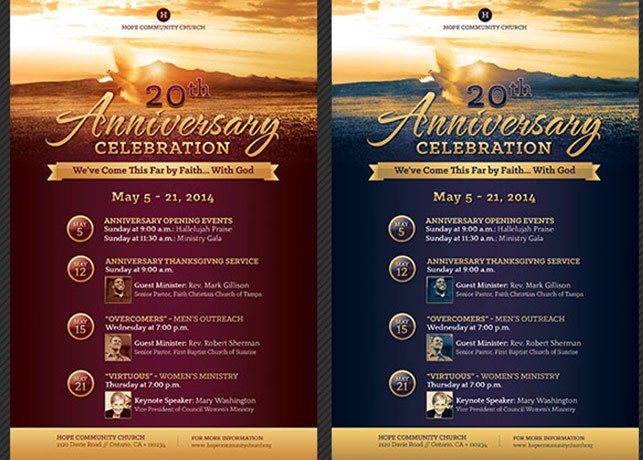 Church Anniversary Program Template Church Anniversary Flyer and Poster Template