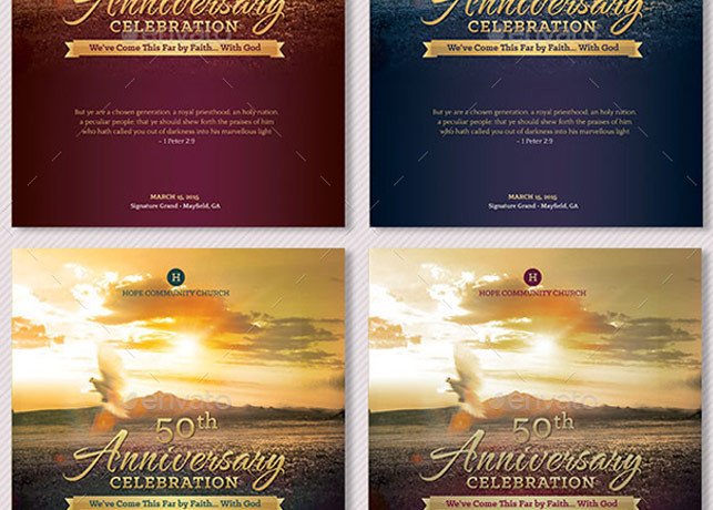 Church Anniversary Program Template Church Anniversary Program