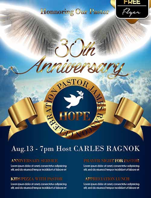 Church Flyers Templates Free Download Download Pastor Appreciation Free Flyer Template for Shop