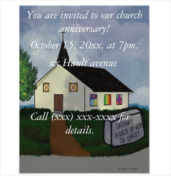 Church Invitation Cards Templates 8 Church Invitation Templates Free Sample Example
