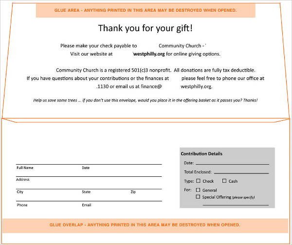 Church Offering Envelopes Templates Free 5 Donation Envelope Templates Psd