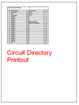Circuit Breaker Directory Template Panel Schedule software