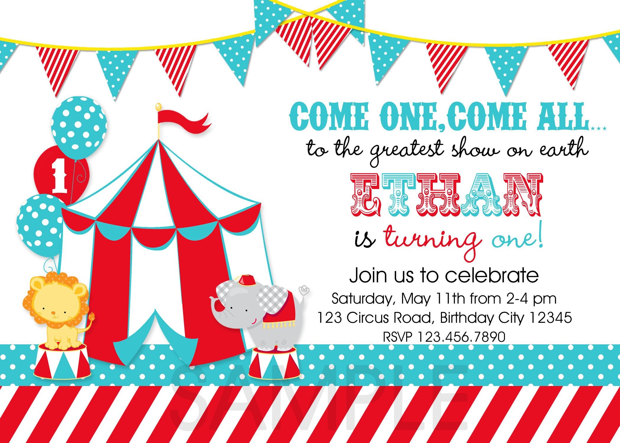 Circus Invitation Template Free Circus Party Invitations Template 3zcfy9xw
