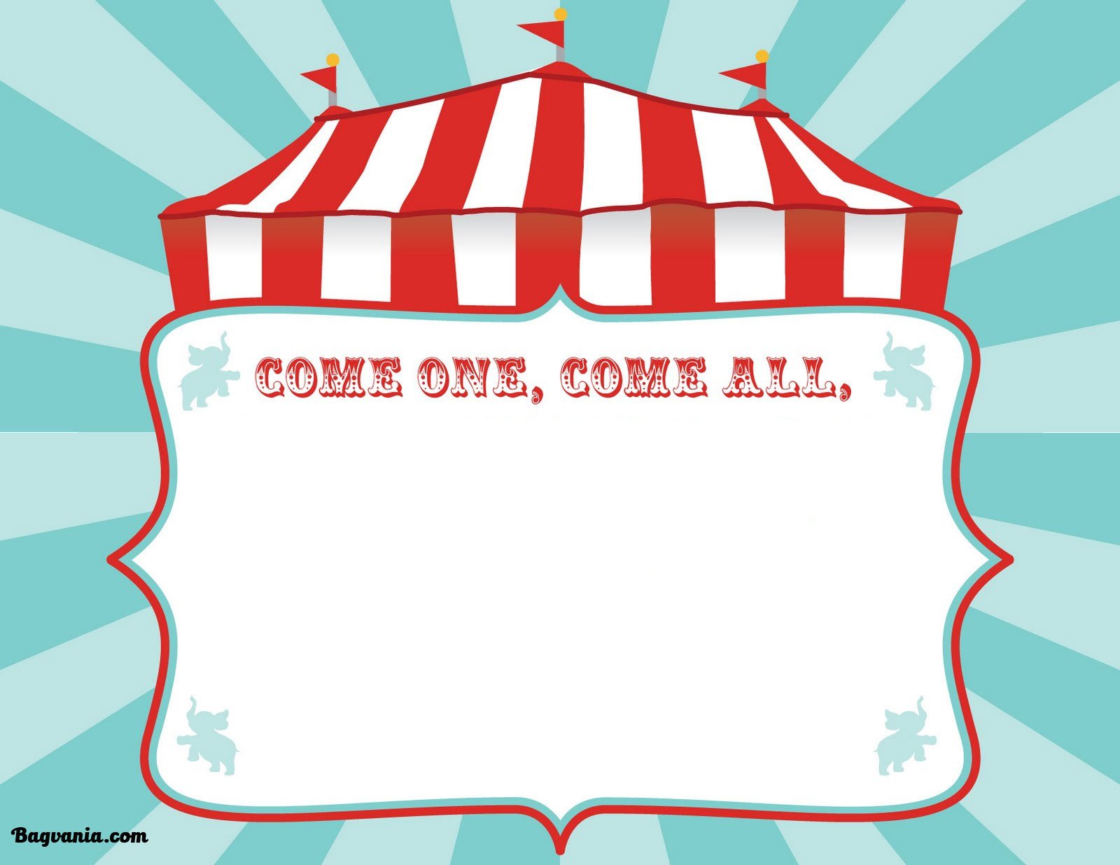 Circus Invitation Template Free Free Printable Circus Birthday Invitations Template – Free