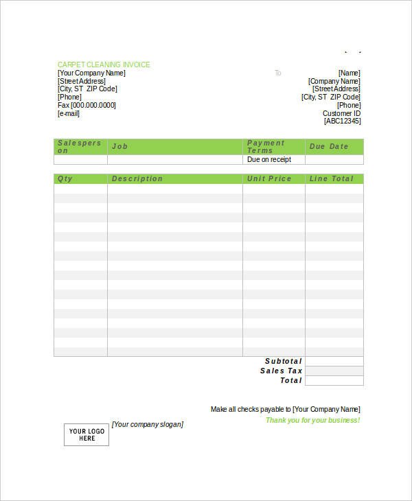 Cleaning Services Invoice Template 13 Cleaning Service Invoice Templates Pdf Word