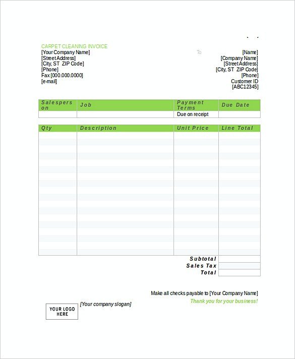 Cleaning Services Invoice Template Cleaning Service Invoice
