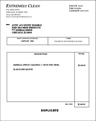 Cleaning Services Invoice Template Make Money Cleaning 101 Billing