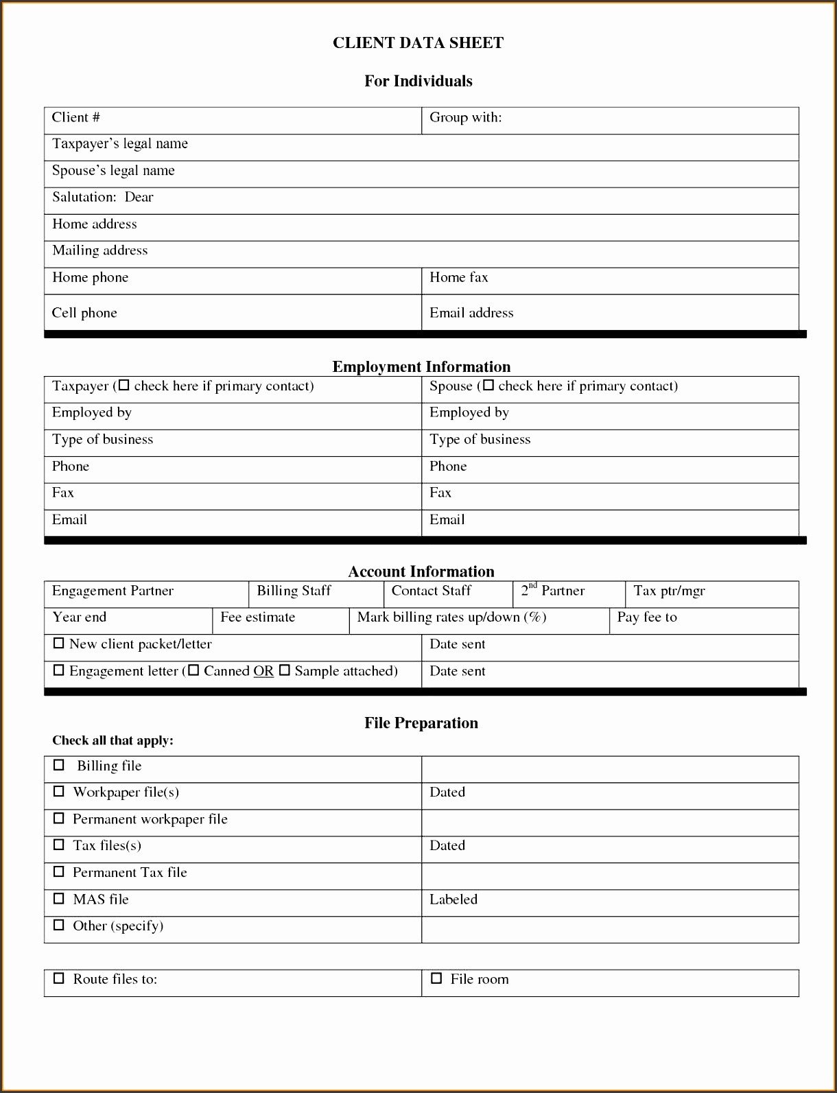 Client Information Sheet Template 5 Customer Information Sheet Template Sampletemplatess