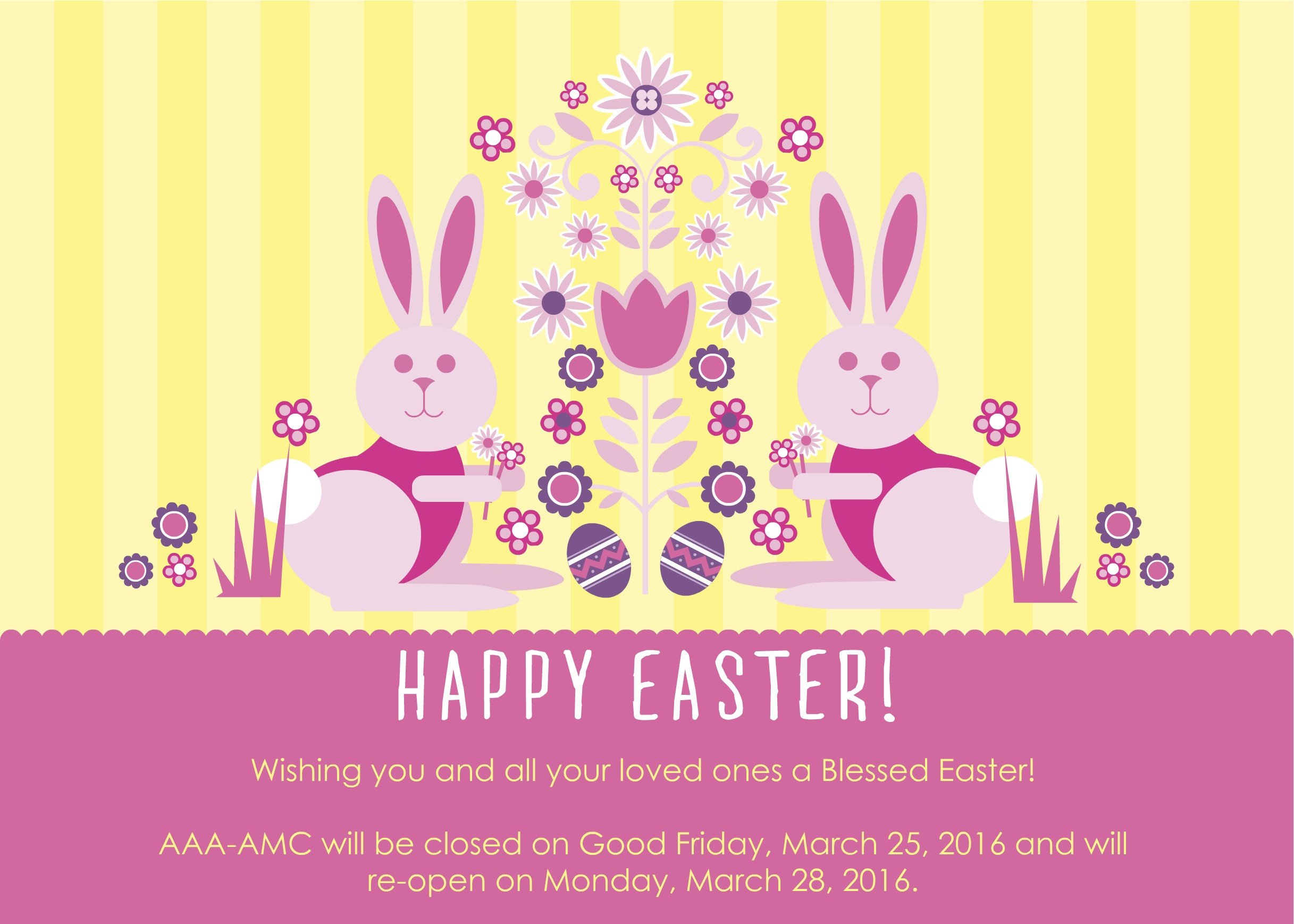 Closed Good Friday Sign Happy Easter Aaa Amc Will Be Closed Good Friday and Re