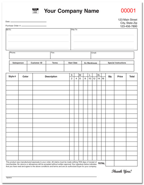 Clothing order form Template 7 Apparel order form Template