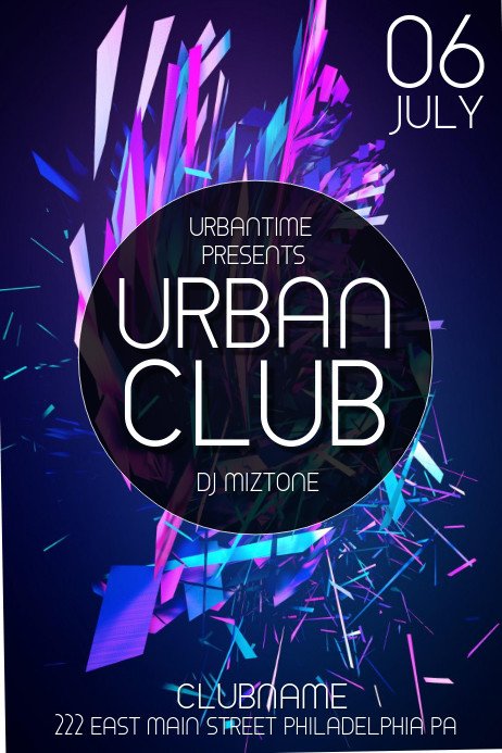 Club Flyer Background Templates Club Template