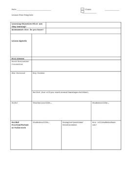 Co Teaching Planning Template Differentiated Lesson Plan Template Perfect for Co