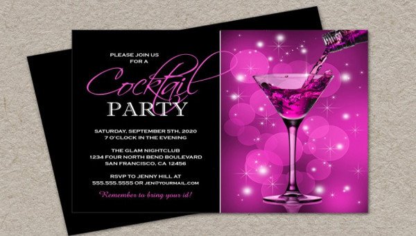 Cocktail Party Invitation Template 21 Cocktail Party Invitations Psd Vector Eps Jpg