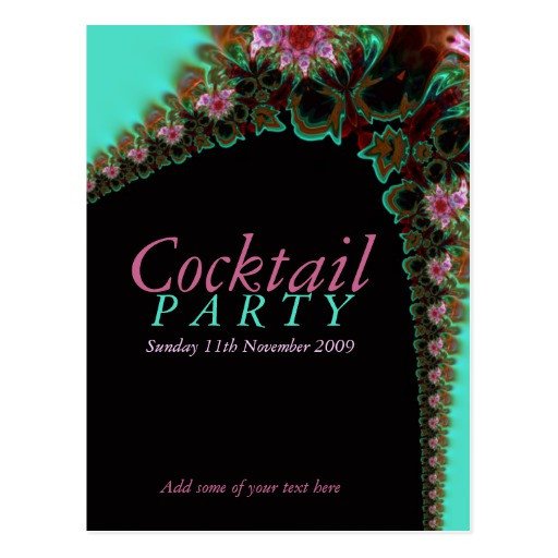Cocktail Party Invitation Template Cocktail Party Invitation Template Postcard