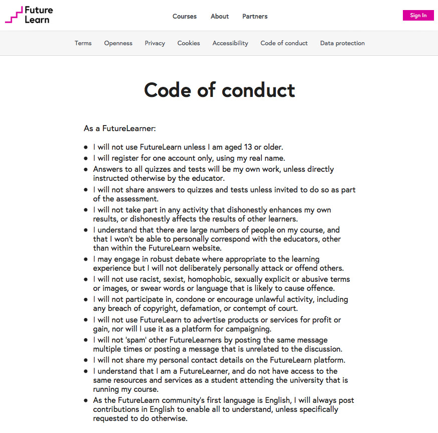 Code Of Ethics Template 1 3 2 Introduce Netiquette and Code Of Conduct Example 1