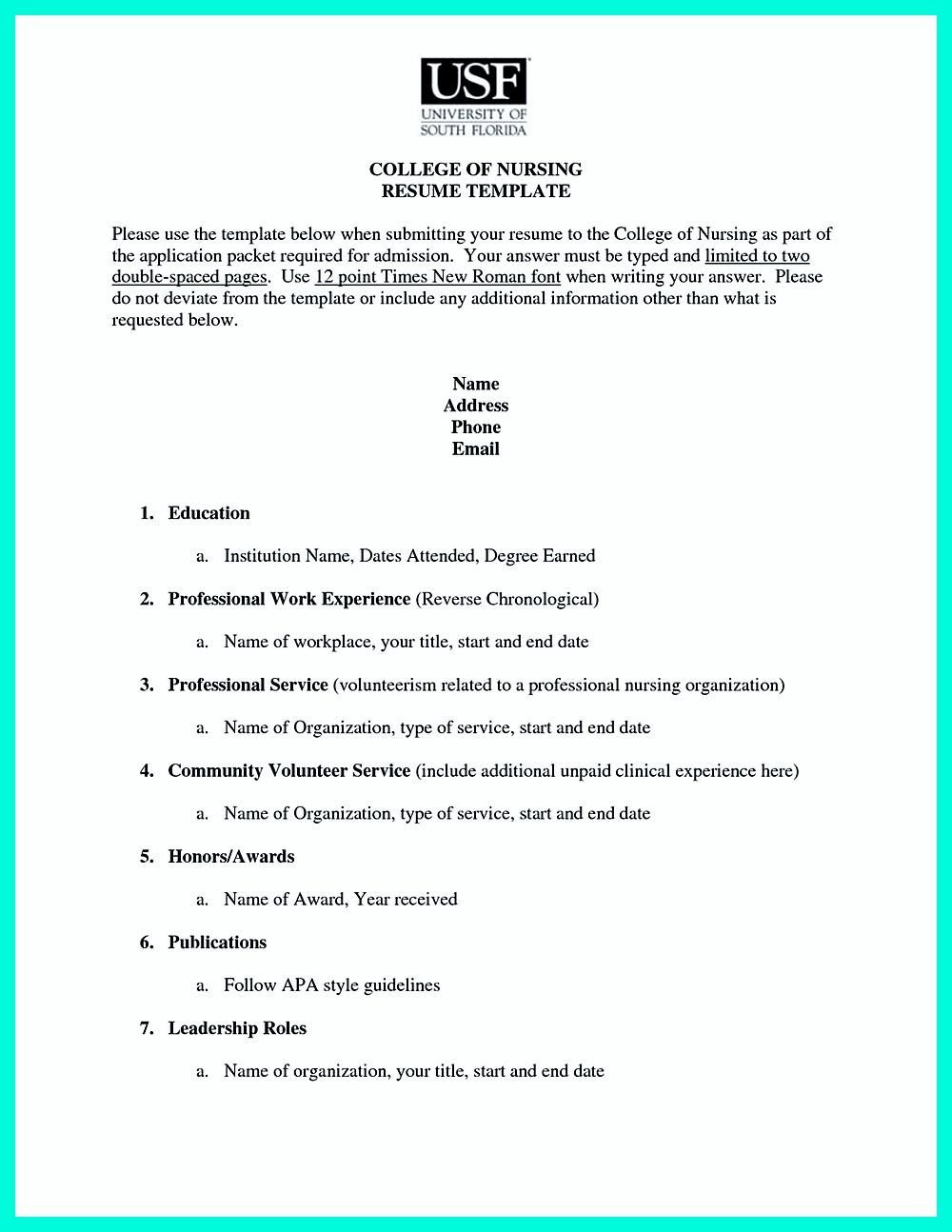 College Admissions Resume Template Pin Di Resume Sample Template and format