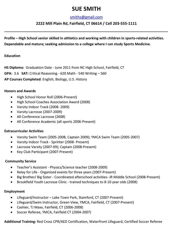 College Admissions Resume Templates 25 Best Ideas About High School Resume On Pinterest