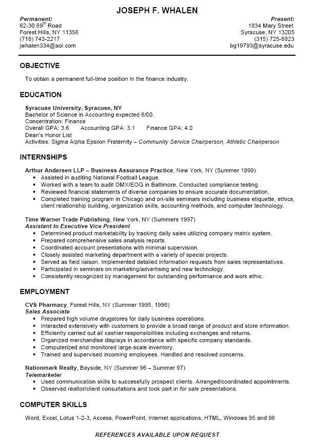 College Grad Resume Templates College Intern Resume Samples as College Student Has No