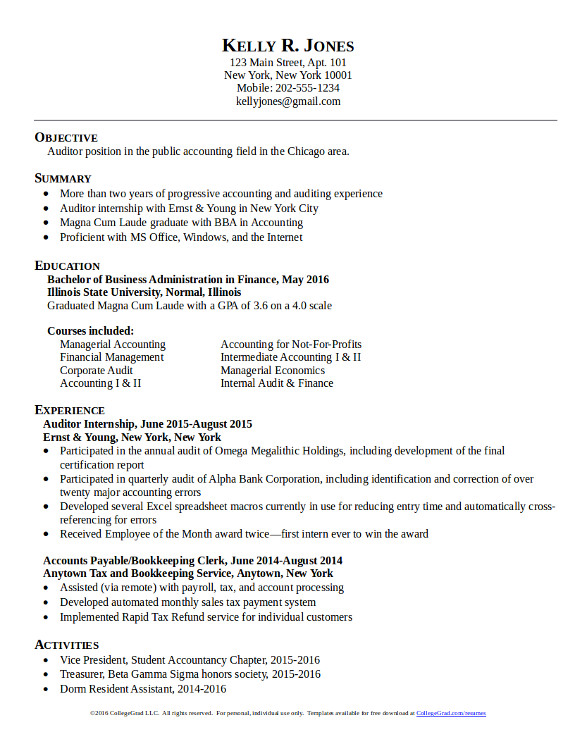 College Grad Resume Templates Free Resume Template Downloads