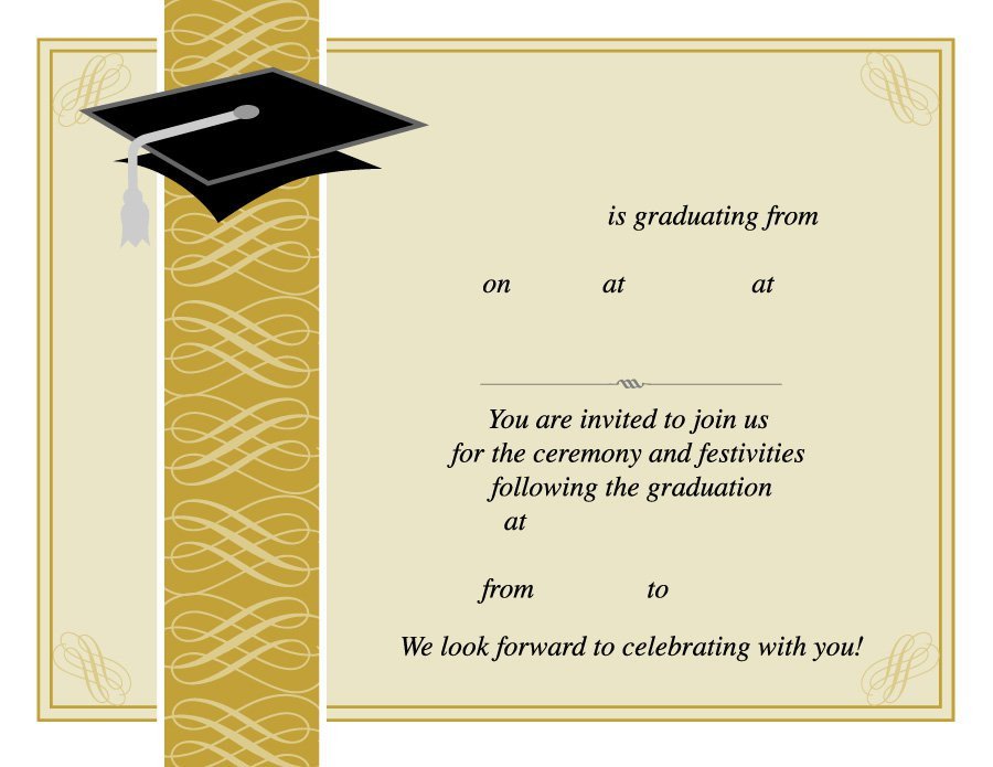 College Graduation Invitation Templates 40 Free Graduation Invitation Templates Template Lab