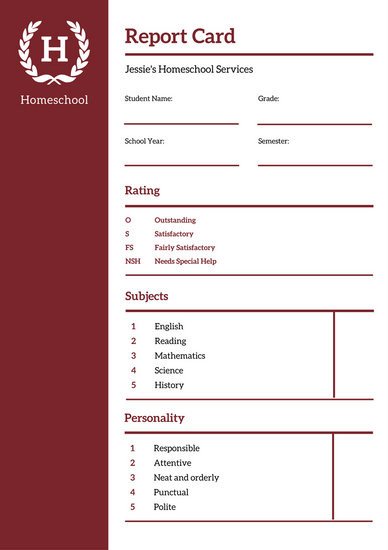 College Report Card Template Blue College Report Card Templates by Canva
