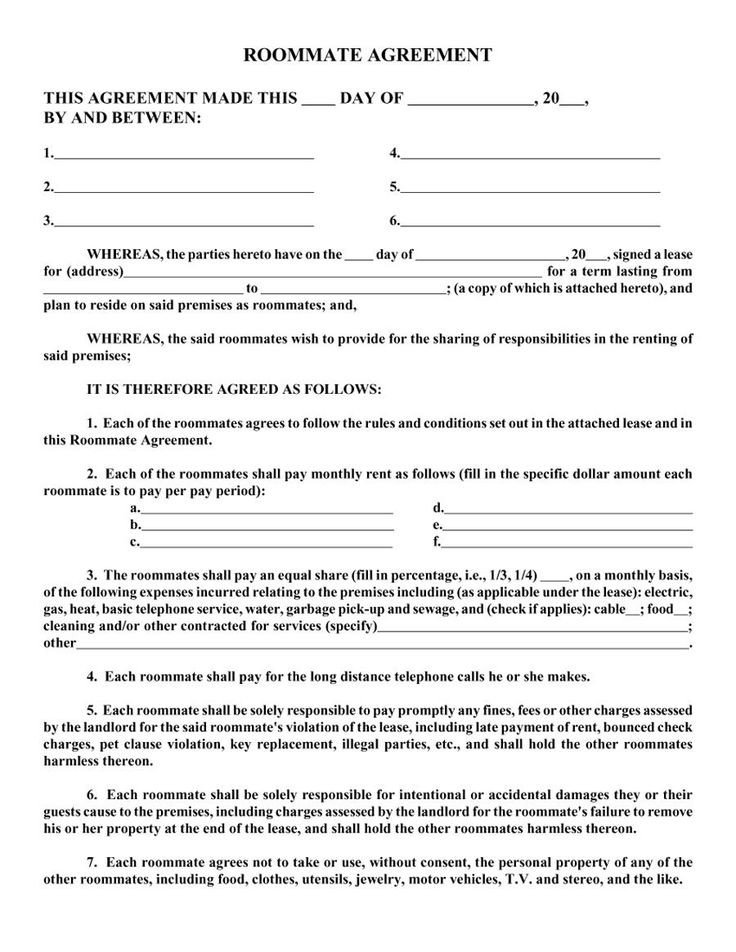 College Roommate Contract Template 25 Best Ideas About Roommate Agreement On Pinterest