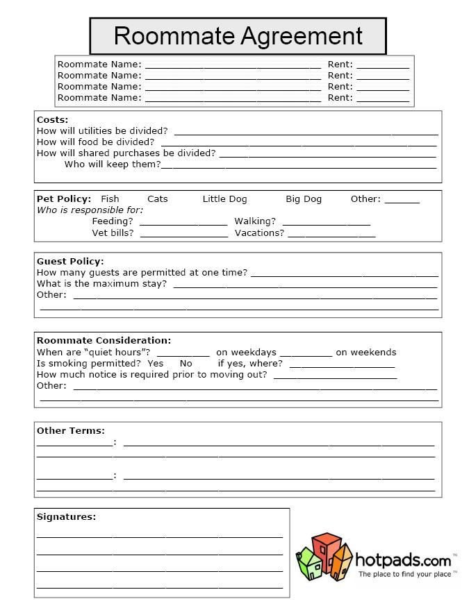 College Roommate Contract Template Best 10 Roommate Agreement Ideas On Pinterest