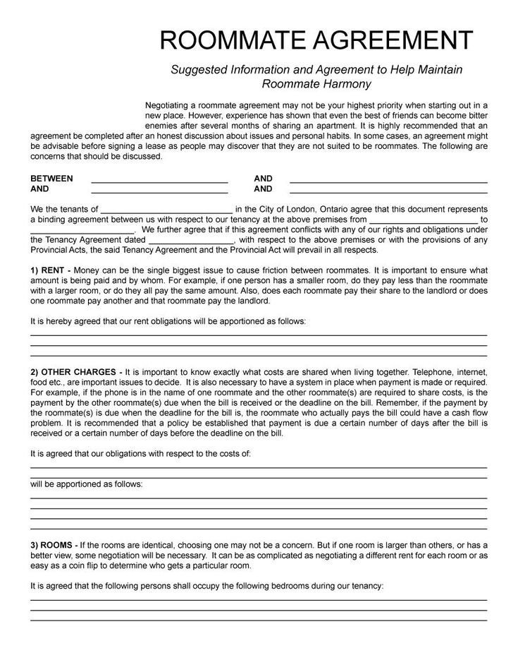 College Roommate Contract Template Best 25 Roommate Agreement Ideas On Pinterest