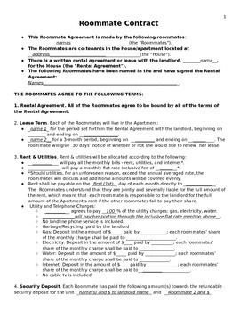 College Roommate Contract Template Best 25 Roommate Ideas Ideas On Pinterest