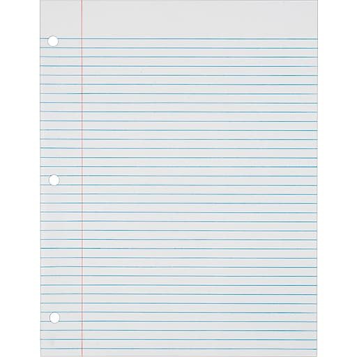 College Ruled Notebook Paper tops Filler Paper White College Ruled 11&quot; X 8 1 2