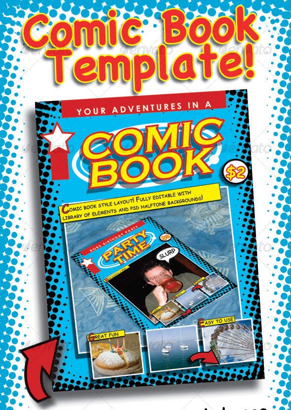 Comic Book Cover Template 50 Indesign &amp; Psd Magazine Cover &amp; Layout Templates