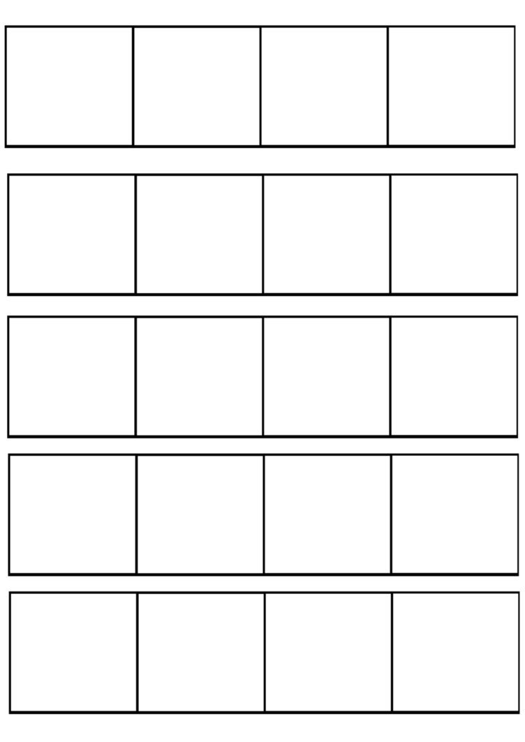 Comic Book Panel Template 4 Panel Ic Template by Redkitebait On Deviantart