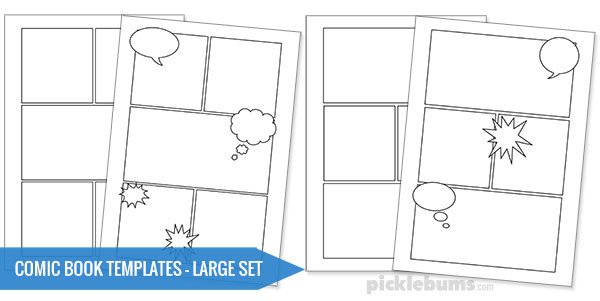 Comic Book Template Word Free Printable Ic Book Templates Picklebums