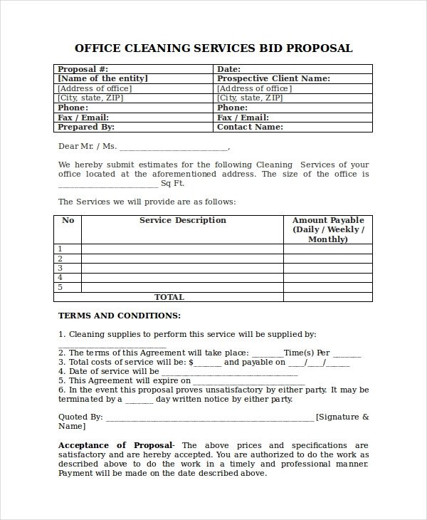 Commercial Cleaning Proposal Template Free 15 Cleaning Proposal Templates Word Pdf Apple Pages