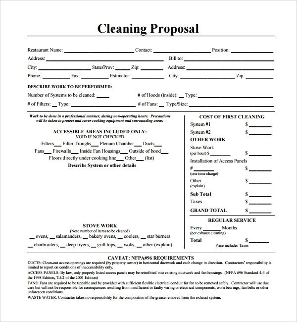 Commercial Cleaning Proposal Template Free 16 Cleaning Proposal Templates Pdf Word