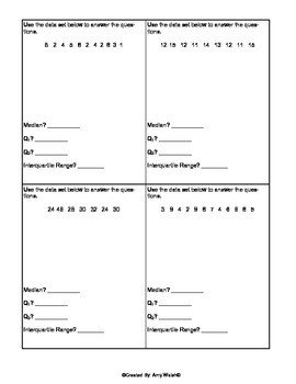 Common Core Sheets Answers Grade 6 Math Interquartile Range Worksheet &amp; Answer Key