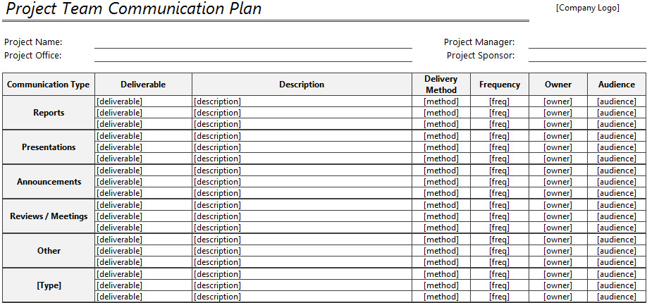 Communication Plan Template Excel Munication Plan Template for Excel