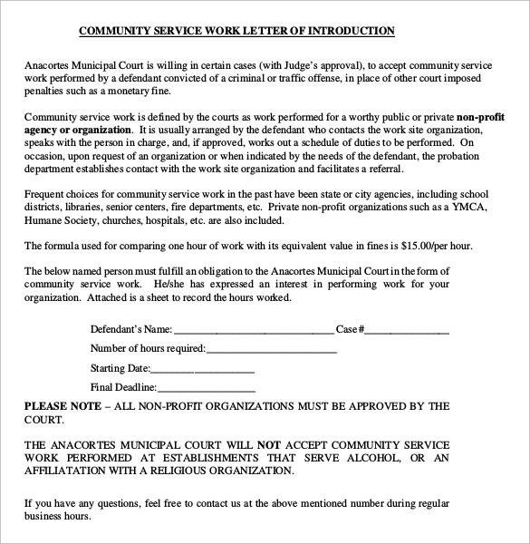 Community Service Letter Template Sample Munity Service Letter 25 Download Free