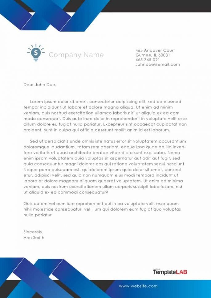 Company Letterhead Template Word 45 Free Letterhead Templates &amp; Examples Pany