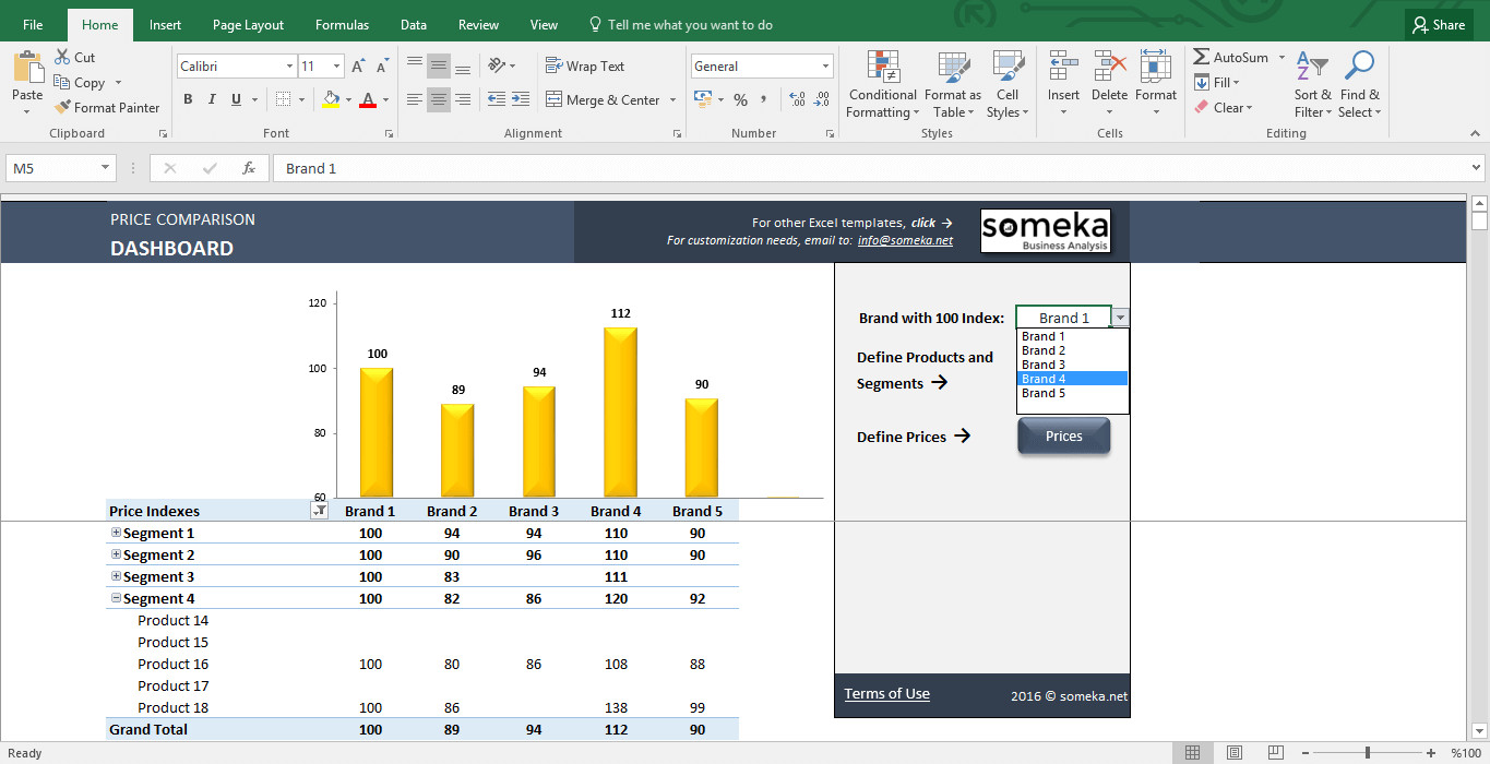 Comparison Chart Template Excel Price Parison and Analysis Excel Template for Small