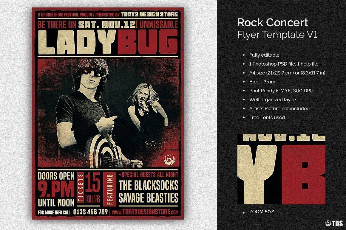 Concert Flyers Template Free Rock Concert Flyer Template