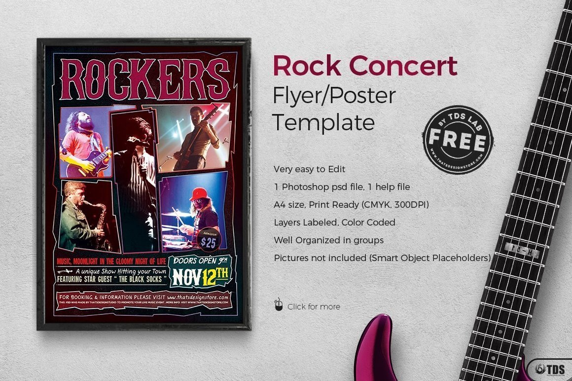 Concert Flyers Template Free Rock Concert Free Flyer
