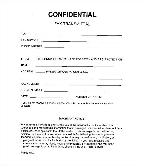 Confidentiality Fax Cover Sheet 9 Confidential Fax Cover Sheet Templates Doc Pdf