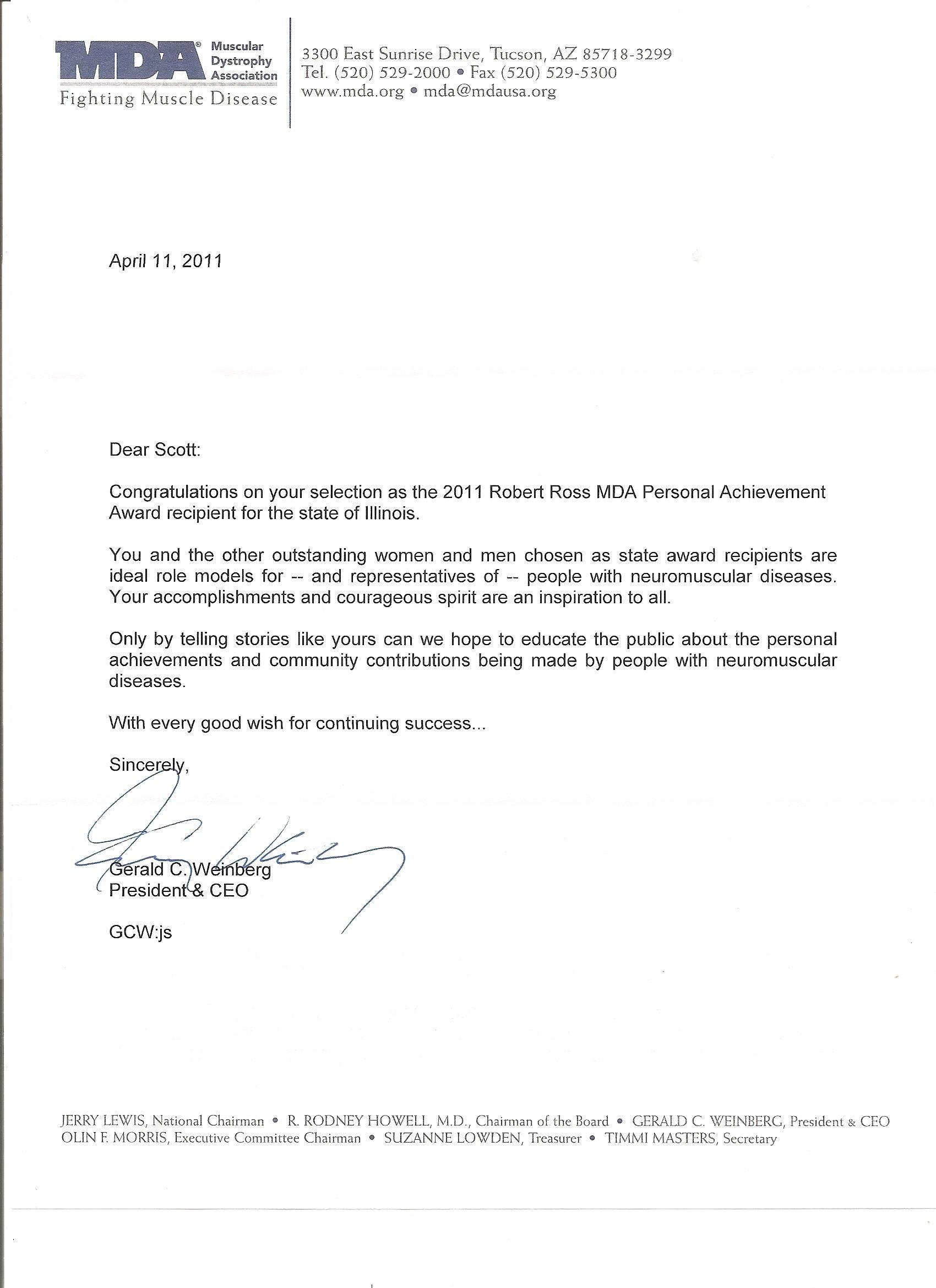 Congratulation Letter On Achievement Congratulations Letter From the President and Ceo Of the