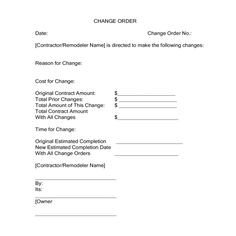 Construction Change order Template Excel Aia G701 Change order form Template for Excel Change