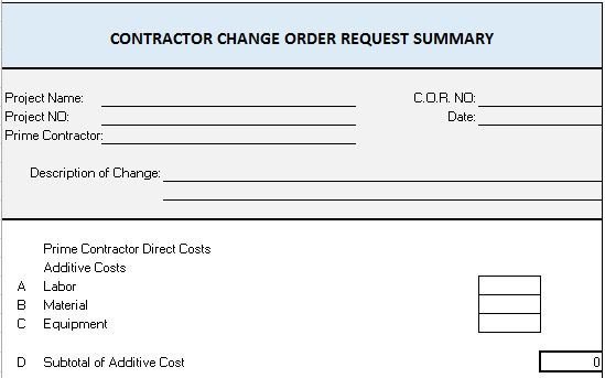 Construction Change order Template Excel Free Construction Project Management Templates In Excel